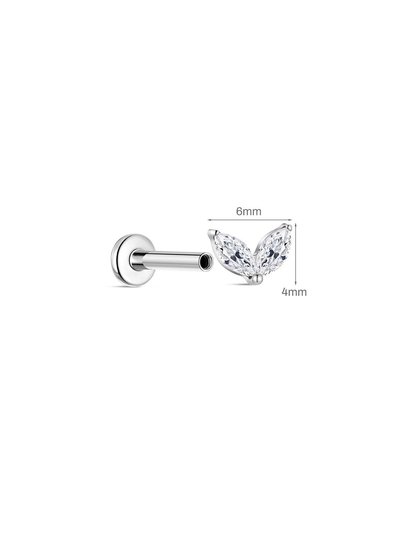 G23 Titanium Rabbit Ear Piercing Stud-Olarajewelry