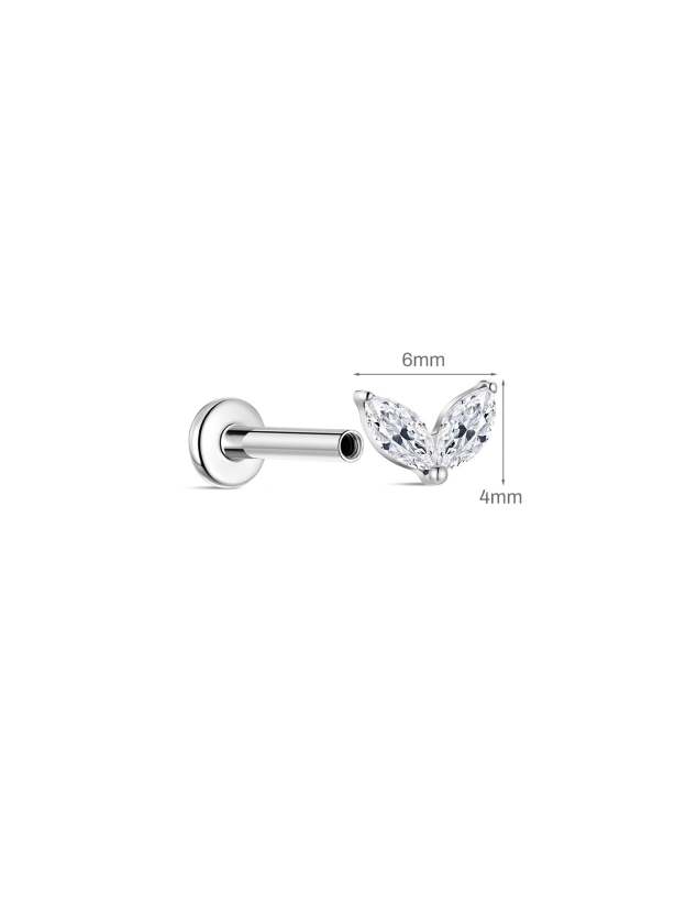 G23 Titanium Rabbit Ear Piercing Stud-Olarajewelry