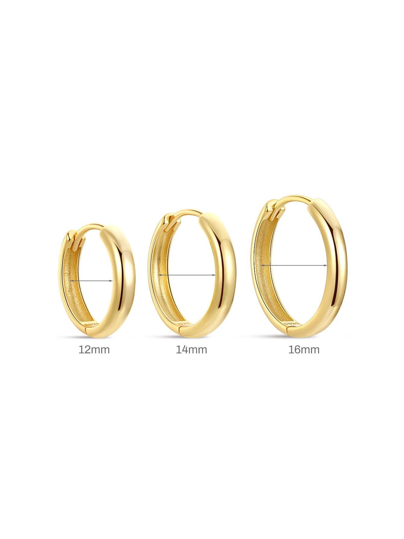 S925 Classic Sunny Tunnel Hoop Earrings-Olarajewelry