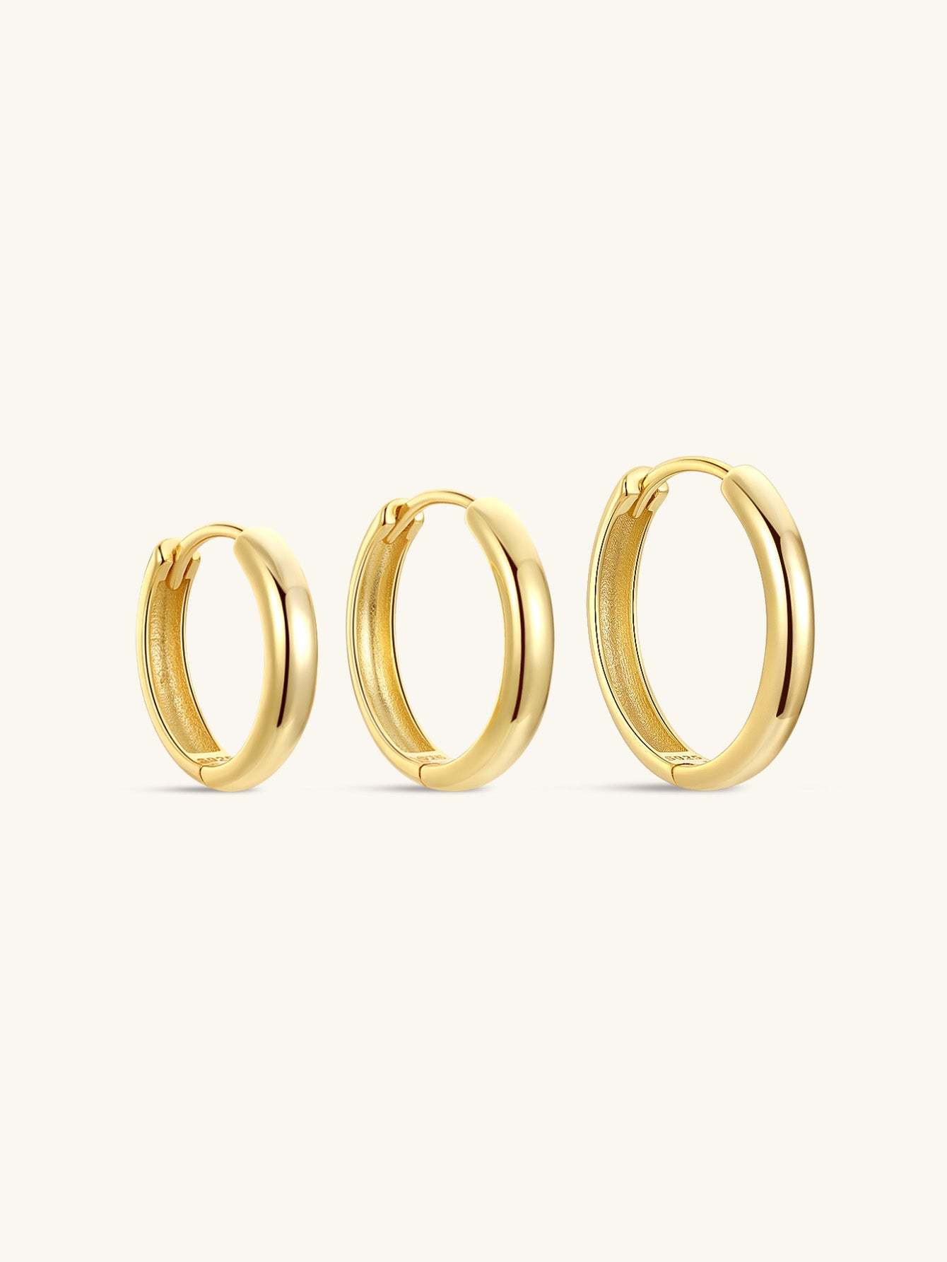 S925 Classic Sunny Tunnel Hoop Earrings-Olarajewelry