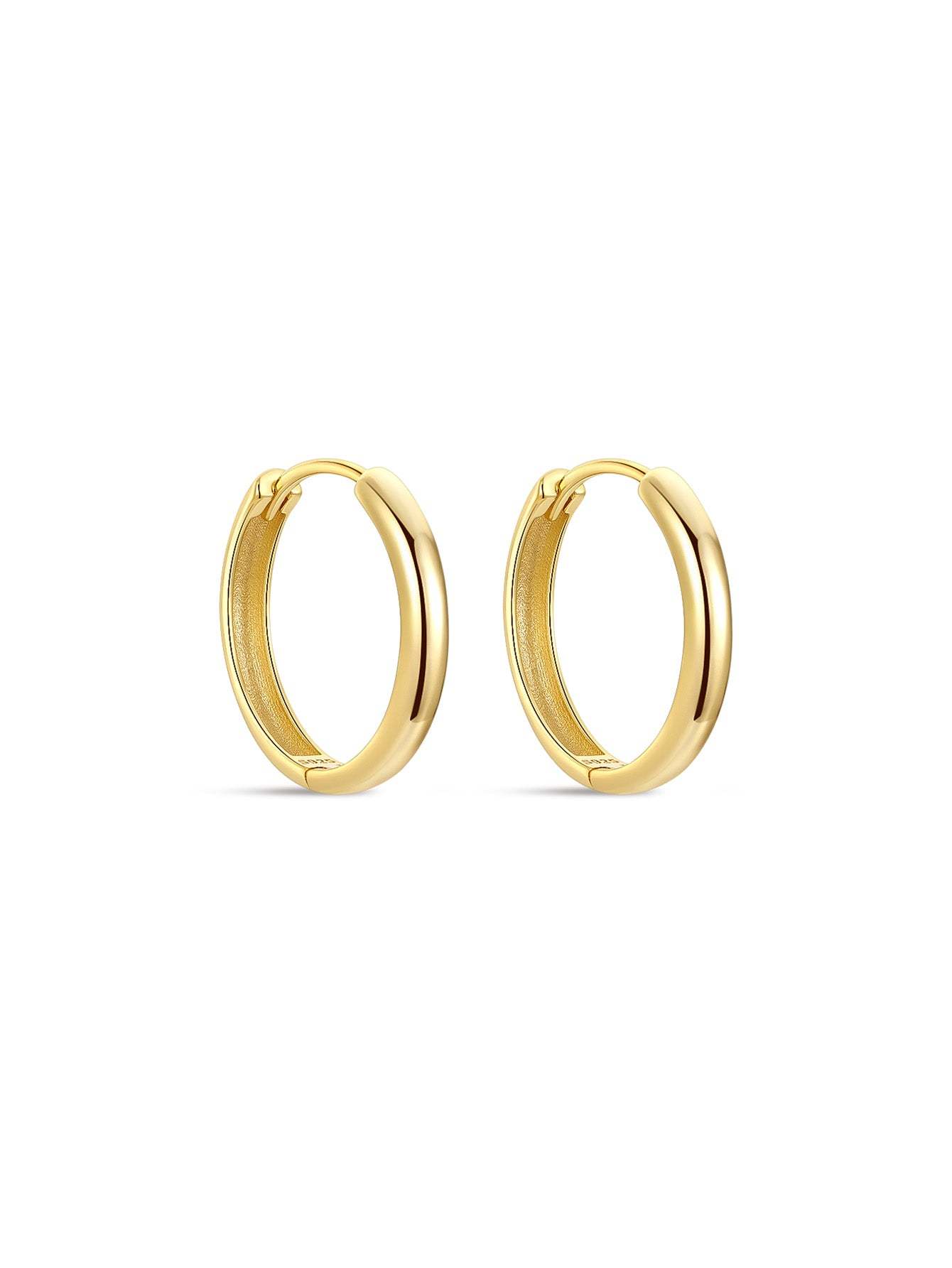 S925 Classic Sunny Tunnel Hoop Earrings-Olarajewelry