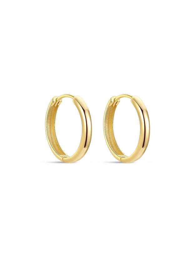 S925 Classic Sunny Tunnel Hoop Earrings-Olarajewelry