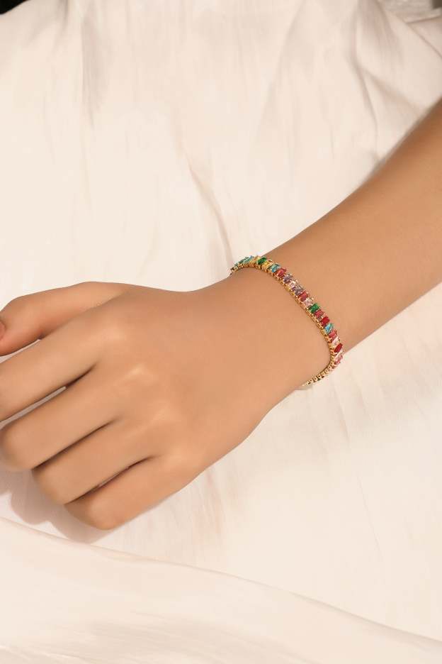 S925 Passionate colored zircon Bracelet-Olarajewelry