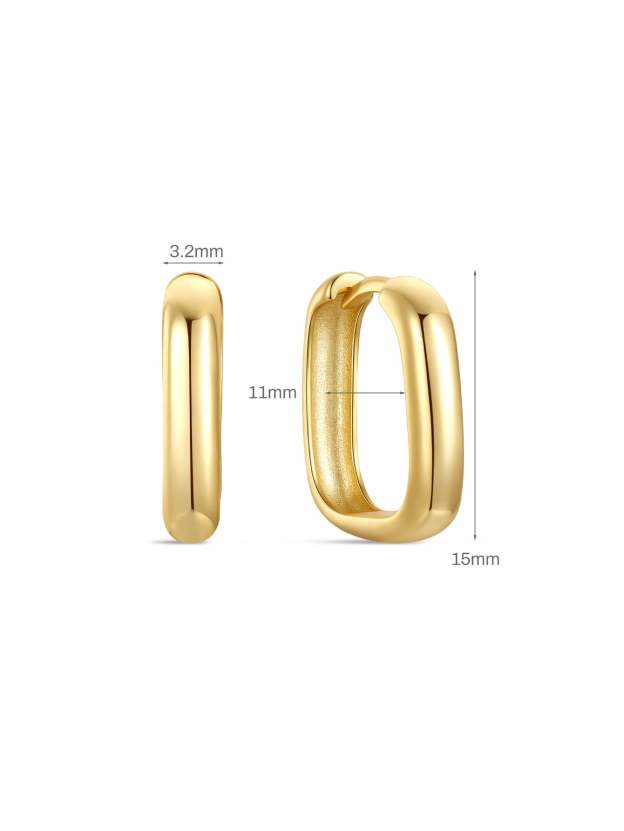 S925 Classic Ovate Hoop Earrings-Olarajewelry