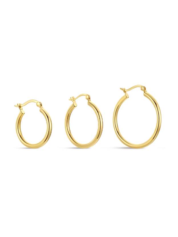 S925 Classic Tunnel  Hoop Earrings Hoop Earrings-Olarajewelry