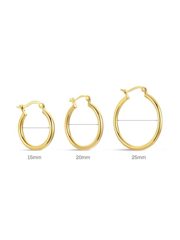 S925 Classic Tunnel  Hoop Earrings Hoop Earrings-Olarajewelry