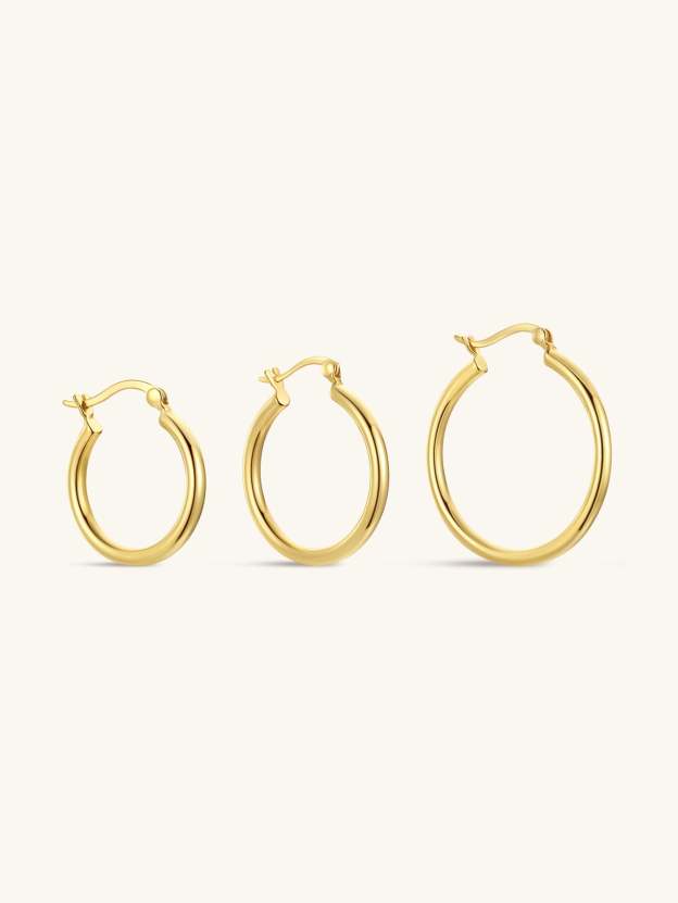 S925 Classic Tunnel  Hoop Earrings Hoop Earrings-Olarajewelry
