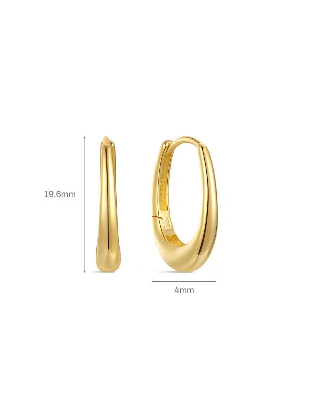 S925 Fine Corey Hoop Earrings-Olarajewelry