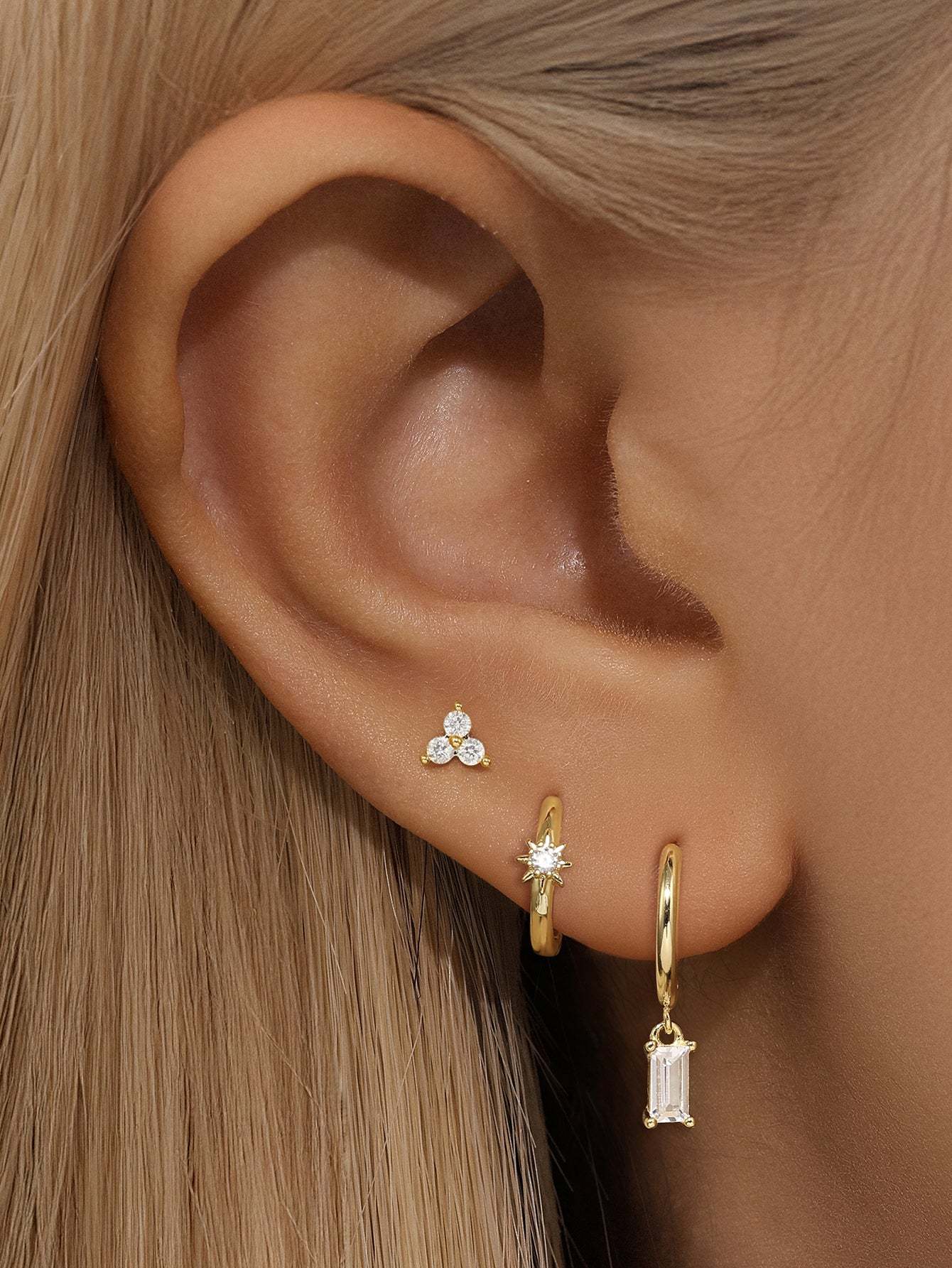 Olara Square Zirconia Pendant Earrings-Olarajewelry