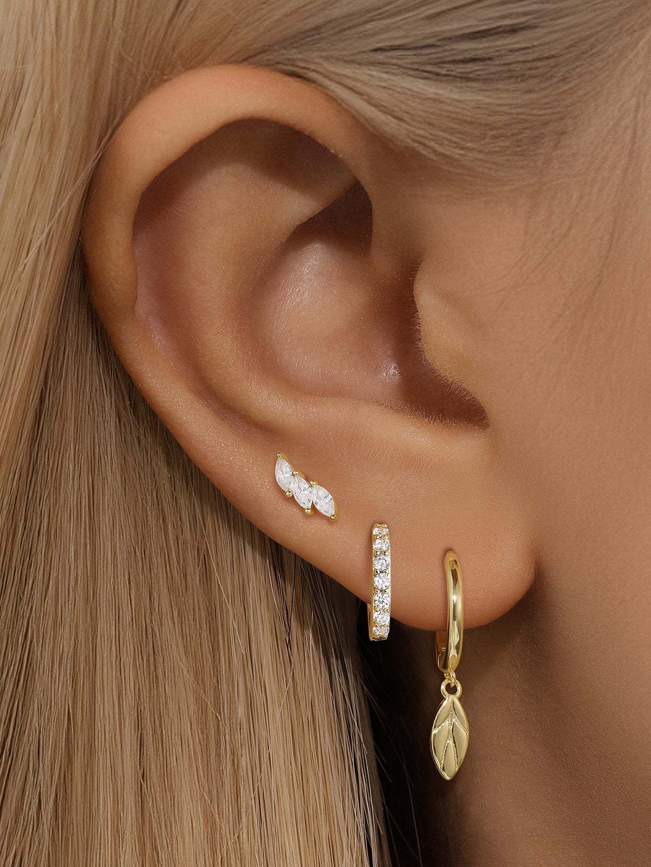 Olara Fashion Leaf Pendant Earring Set-Olarajewelry