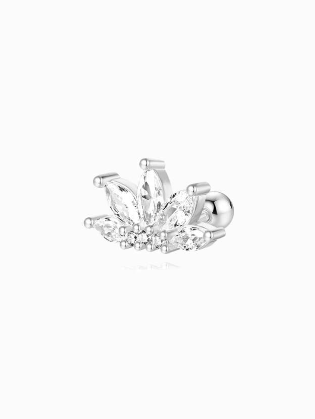 S925 Five-Lobed Ear Piercing Stud-Olarajewelry