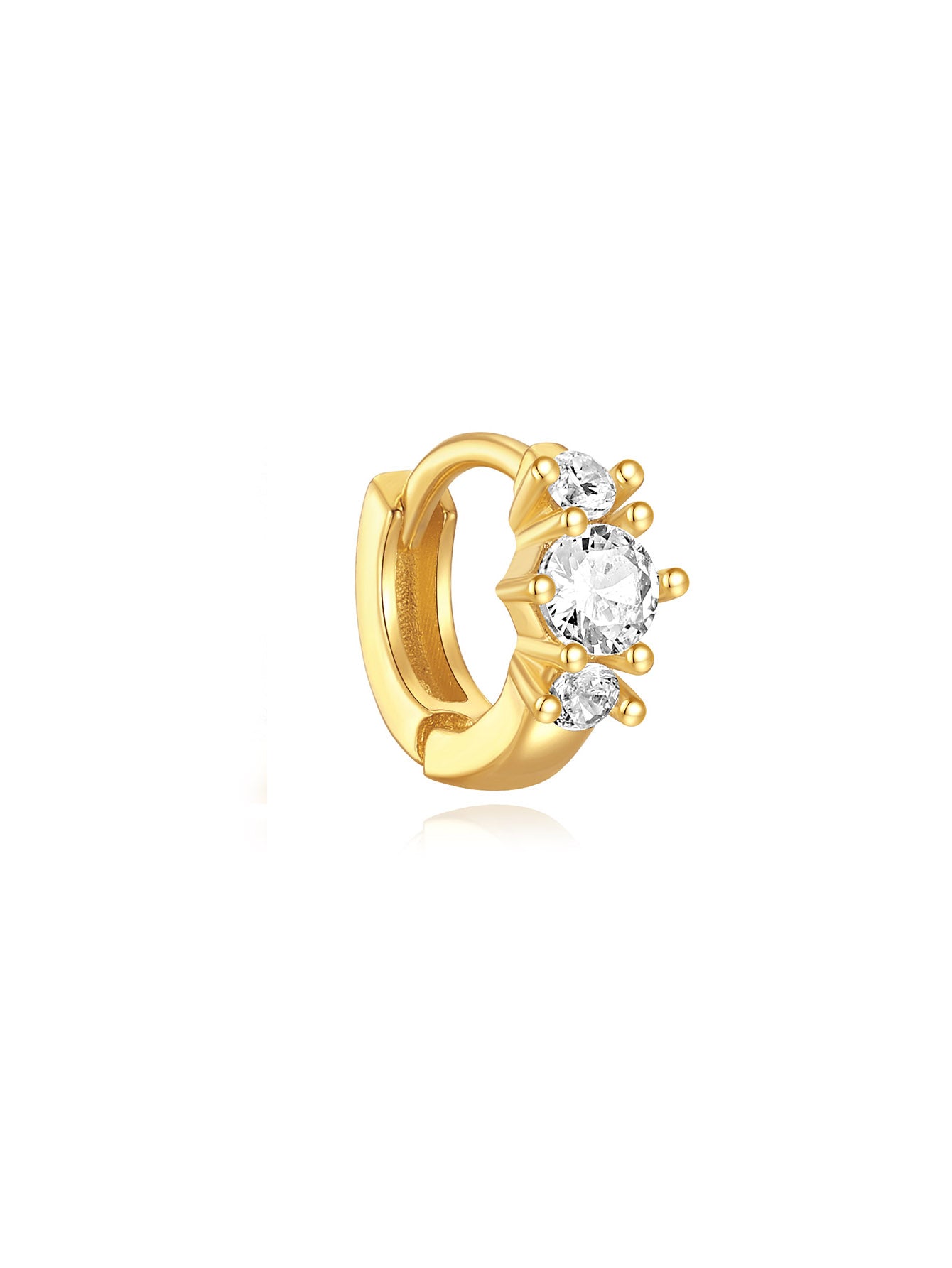 S925  Butterfly Flower Zirconia Pierced Earrings-Olarajewelry