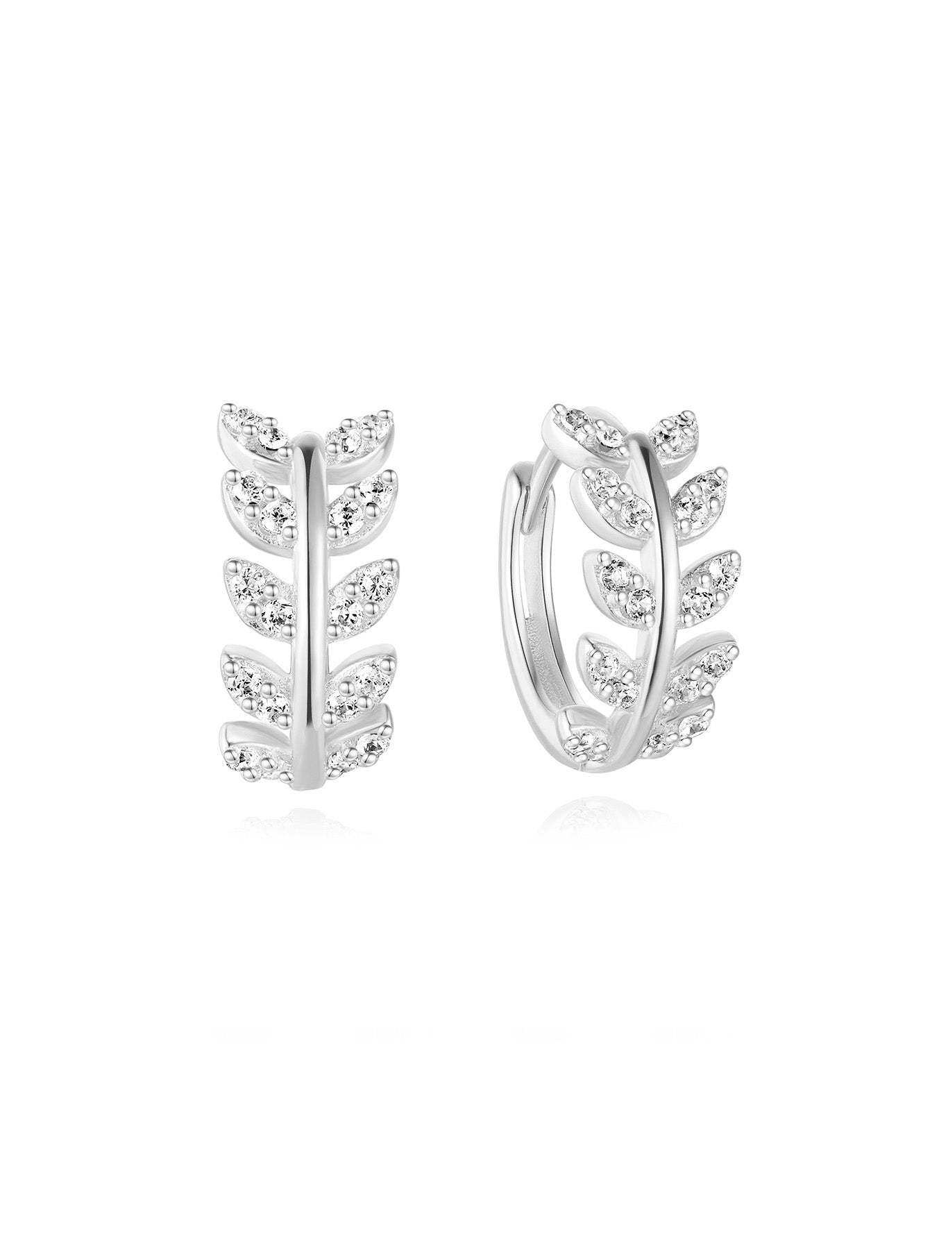 S925 Round Nose Ring Zircon Earrings-Olarajewelry