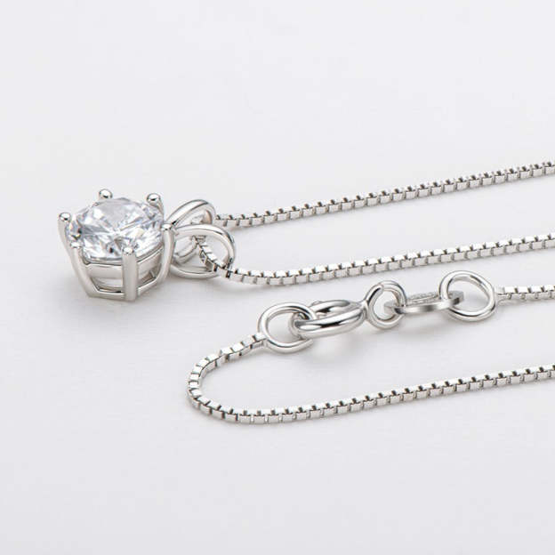 Luxury Solitaire Moissanite Necklace (FREE Earrings included)-Olarajewelry