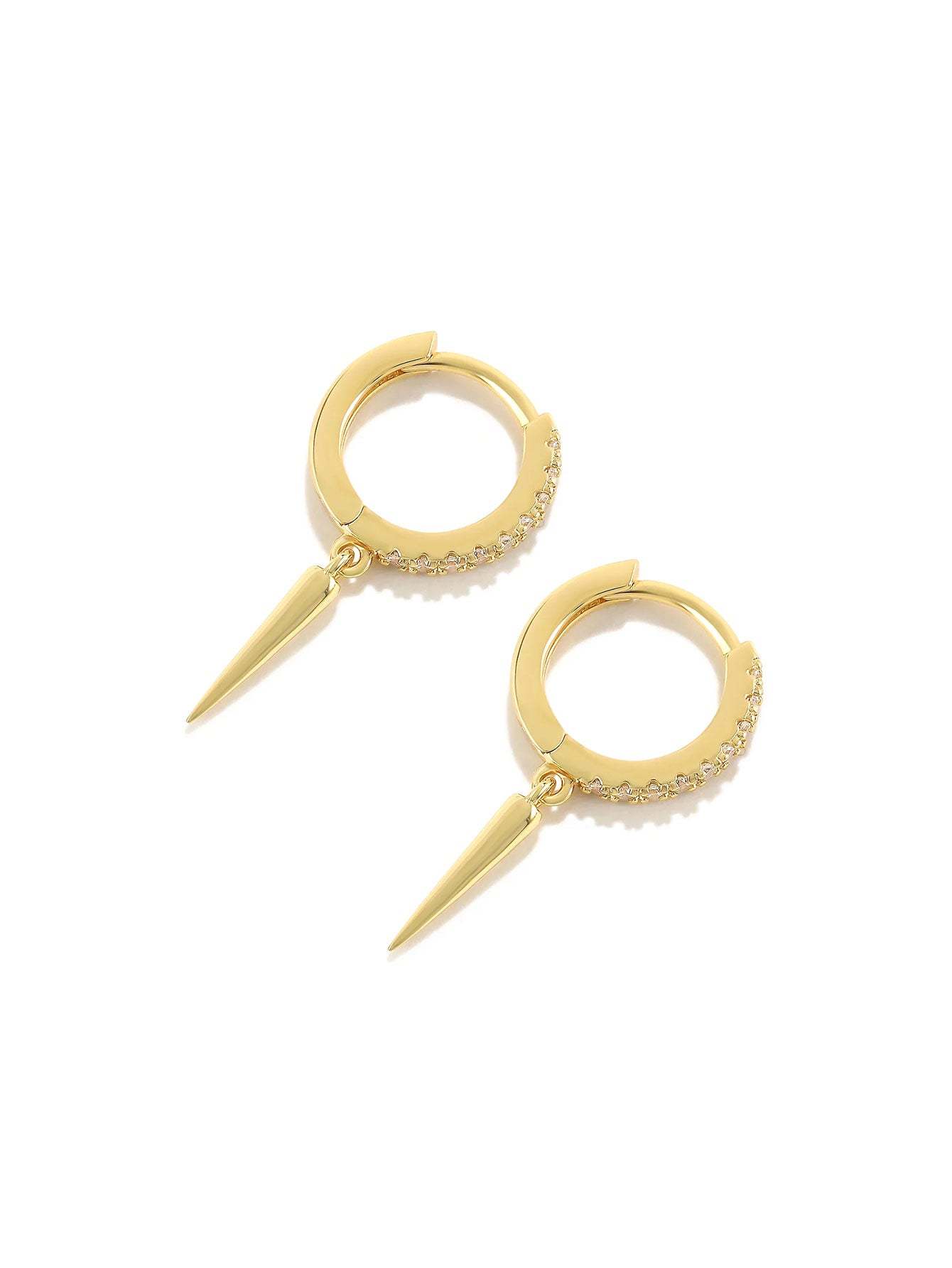 S925 Zirconia All-match Piercing Earrings-Olarajewelry