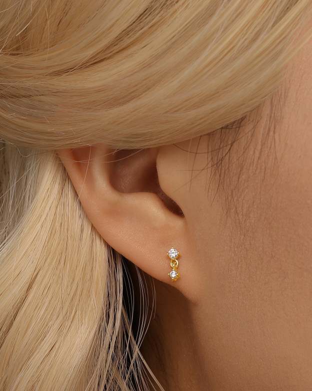 Olara Simple Versatile Zircon Pendant 3 Earring Set-Olarajewelry