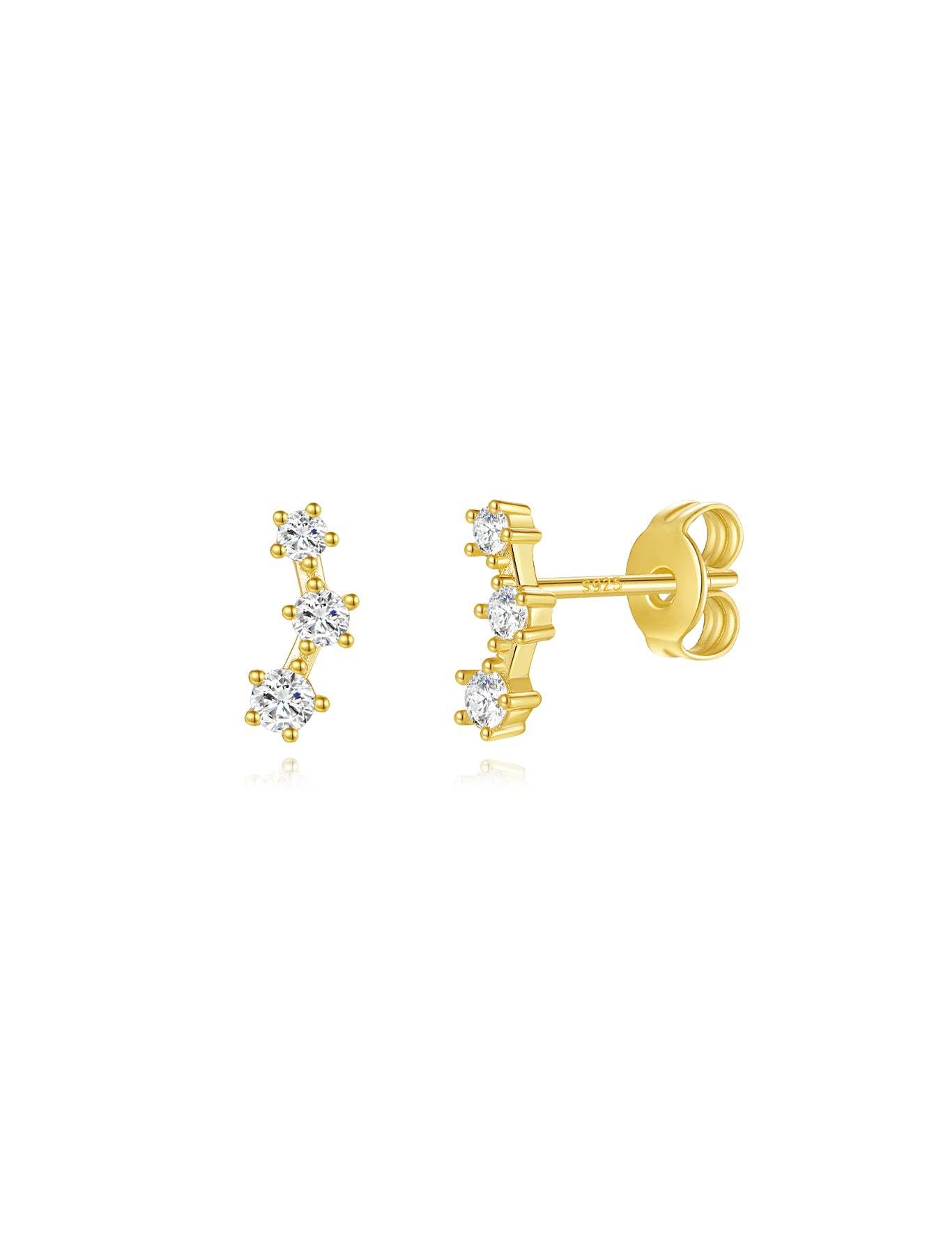 S925 Simple Elegant Zircon Earring Set-Olarajewelry