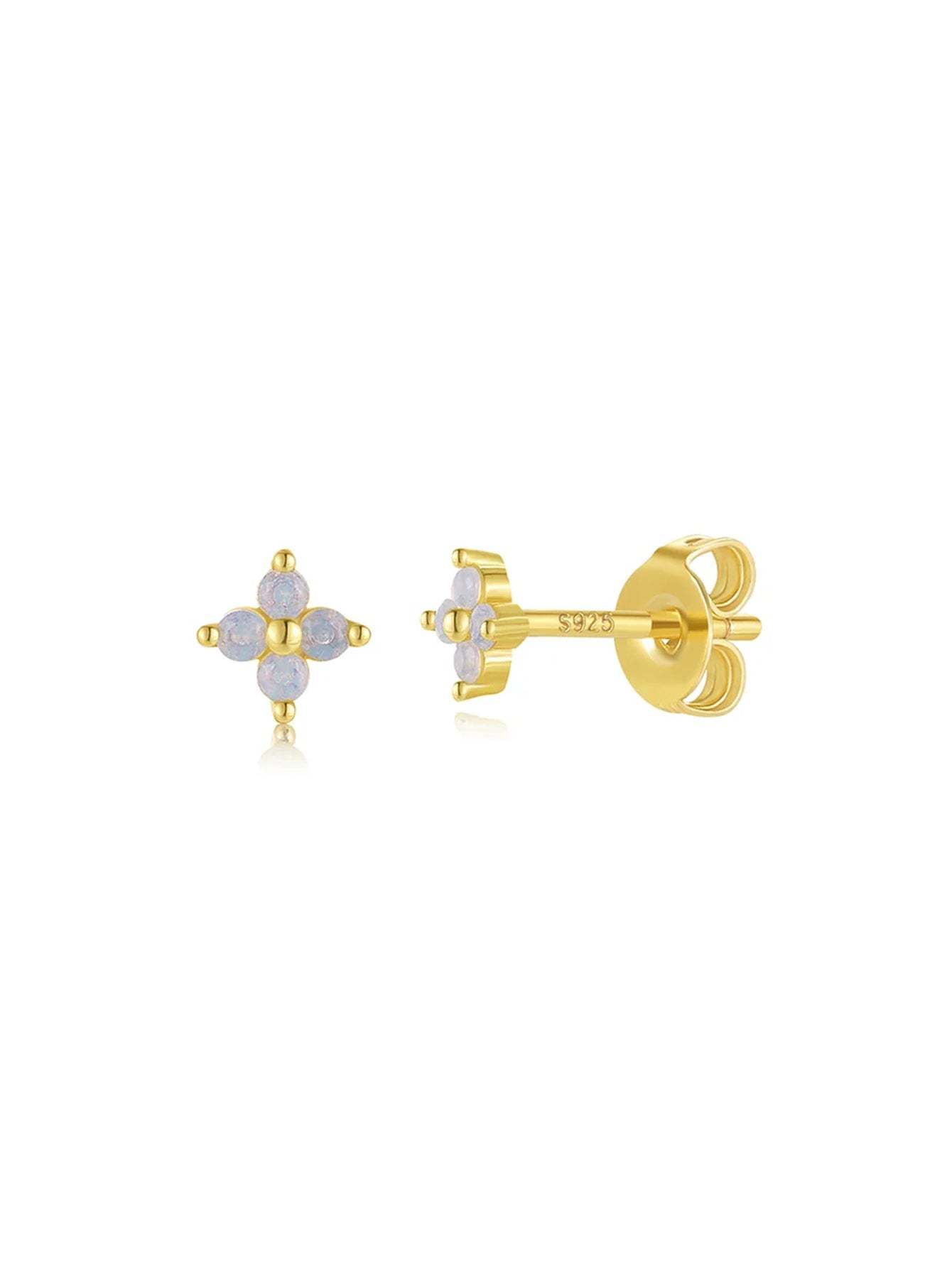 Fashion Opal Flower 3-Piece Earring Set-Olarajewelry