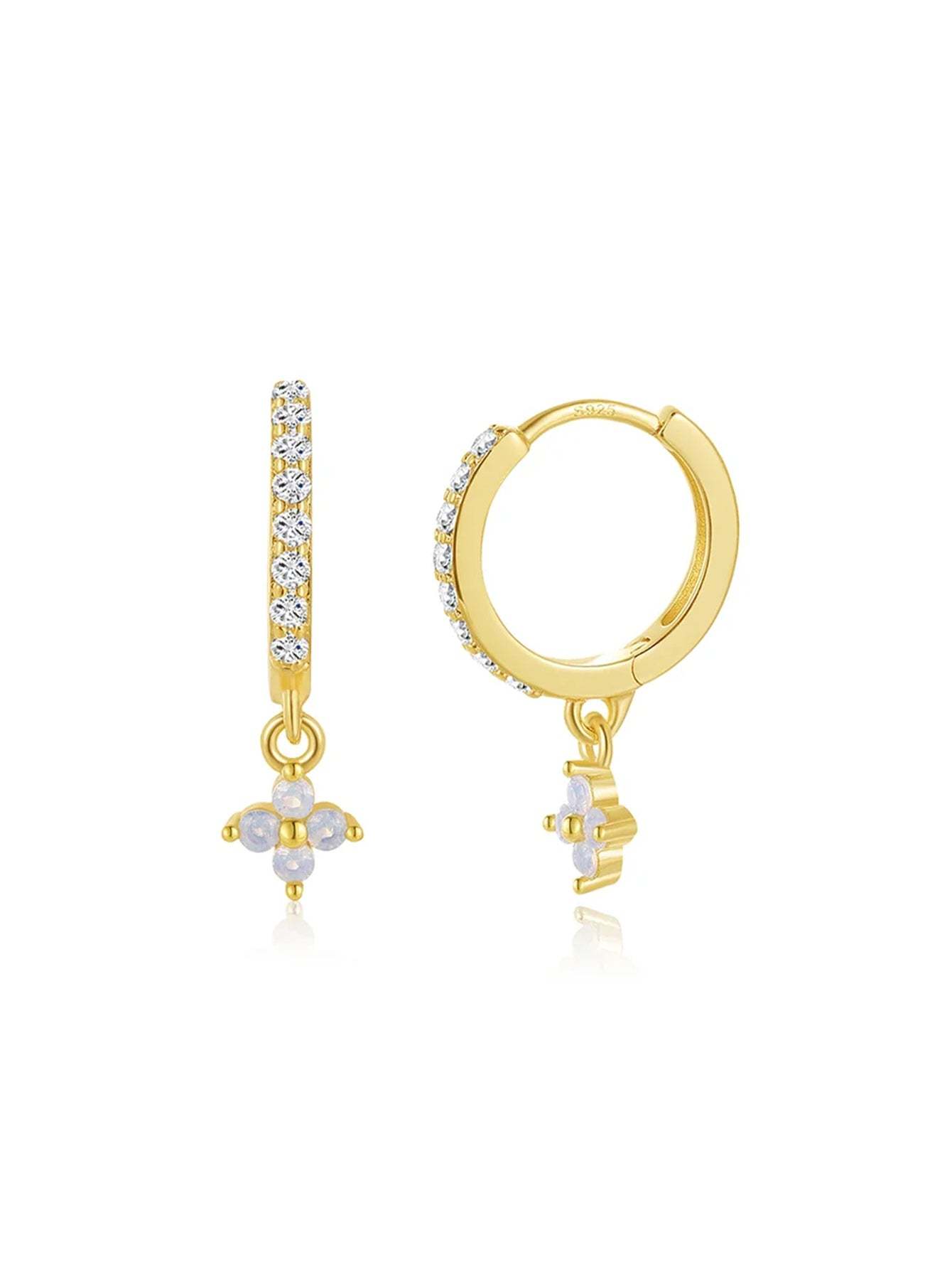 Fashion Opal Flower 3-Piece Earring Set-Olarajewelry