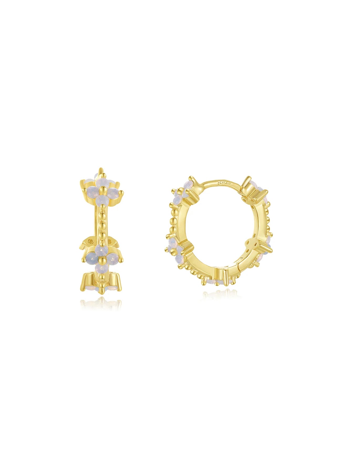 Fashion Opal Flower 3-Piece Earring Set-Olarajewelry