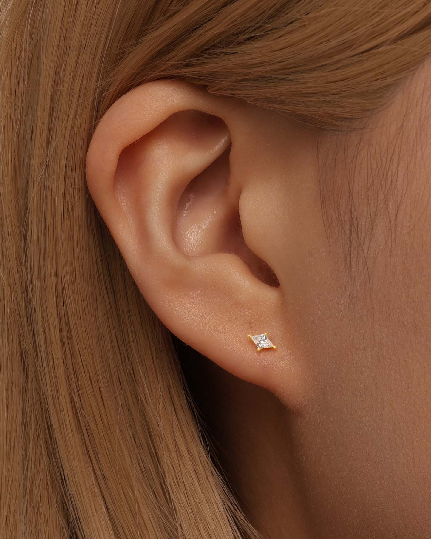 Quadrilateral Pendant Zirconia 3-Piece Earrings-Olarajewelry