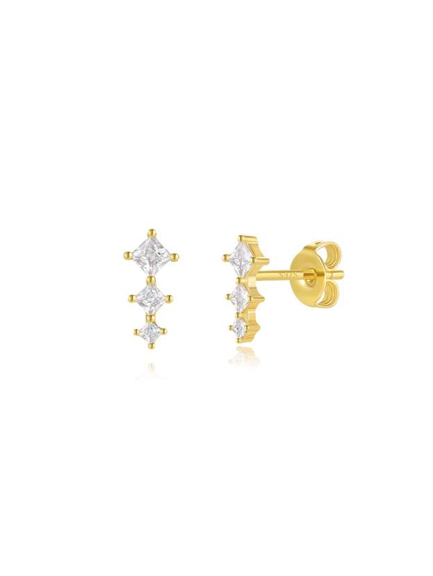 Olara Simple Square Zirconia Earrings-Olarajewelry