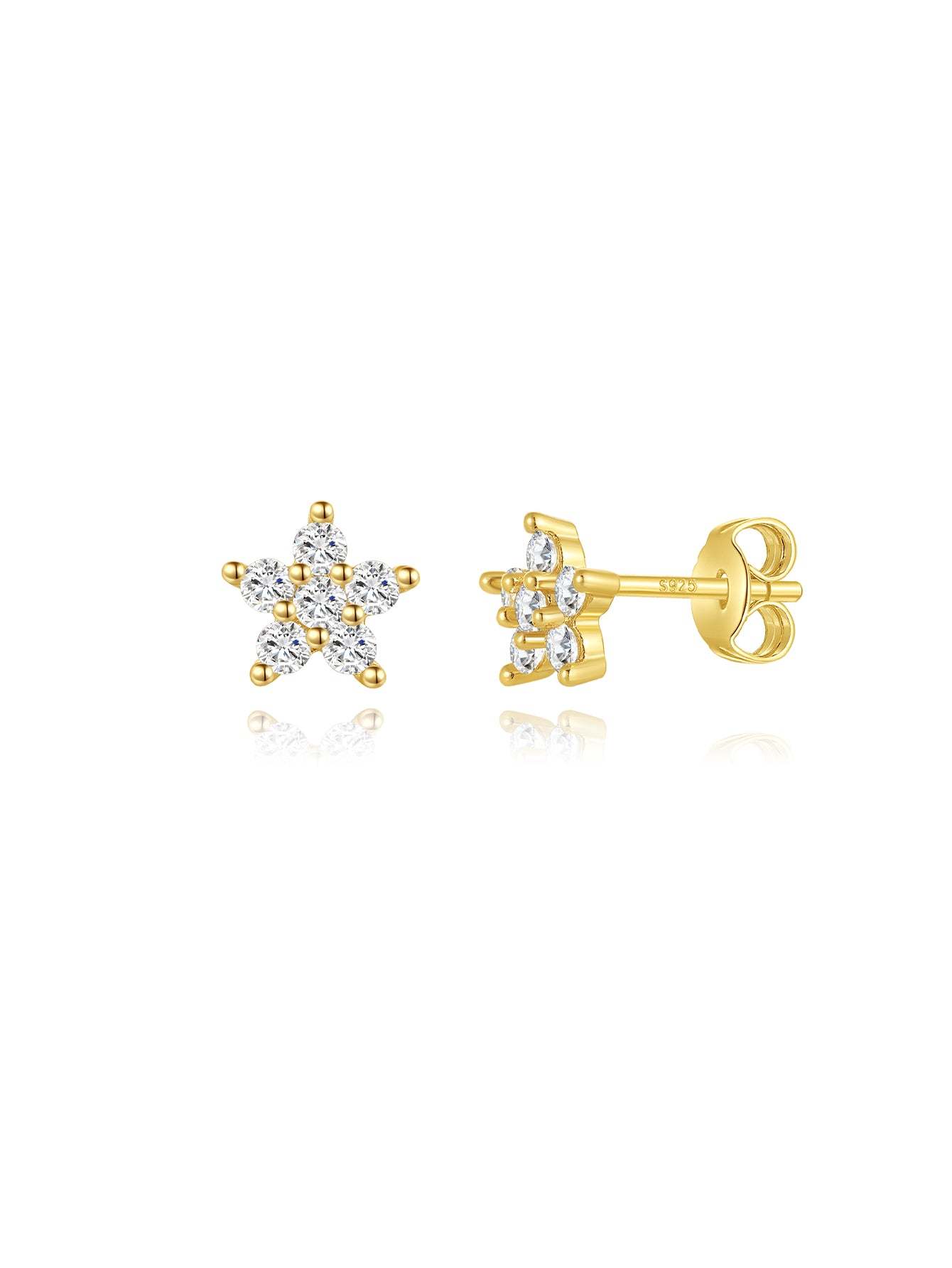 Olara 8 Pointed Star Pendant Earring Set-Olarajewelry