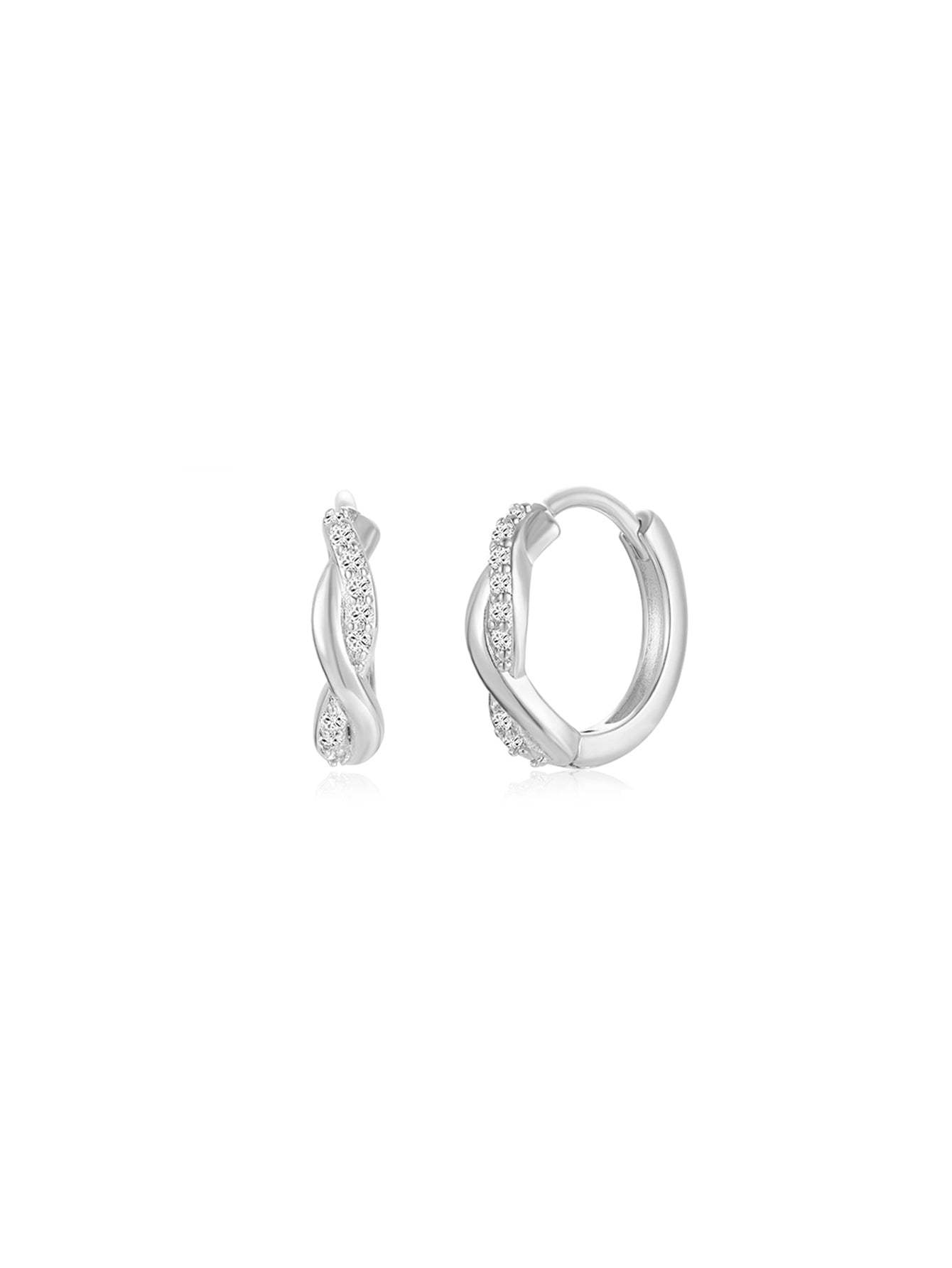Simple Fashion Windmill Zircon Hoop Drop Earring Set-Olarajewelry