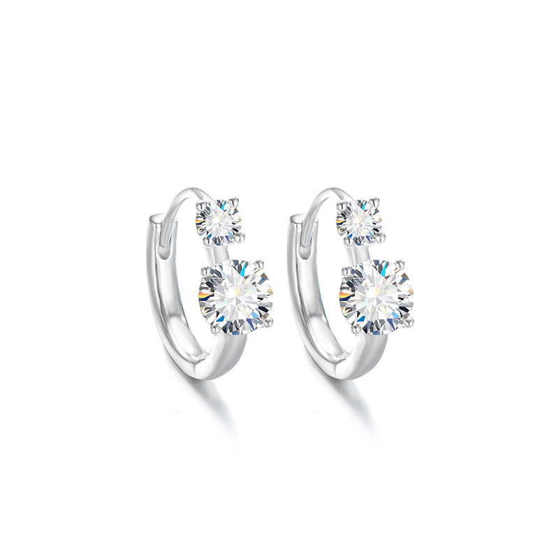 Octavia Moissanite Hoop Earrings-Olarajewelry