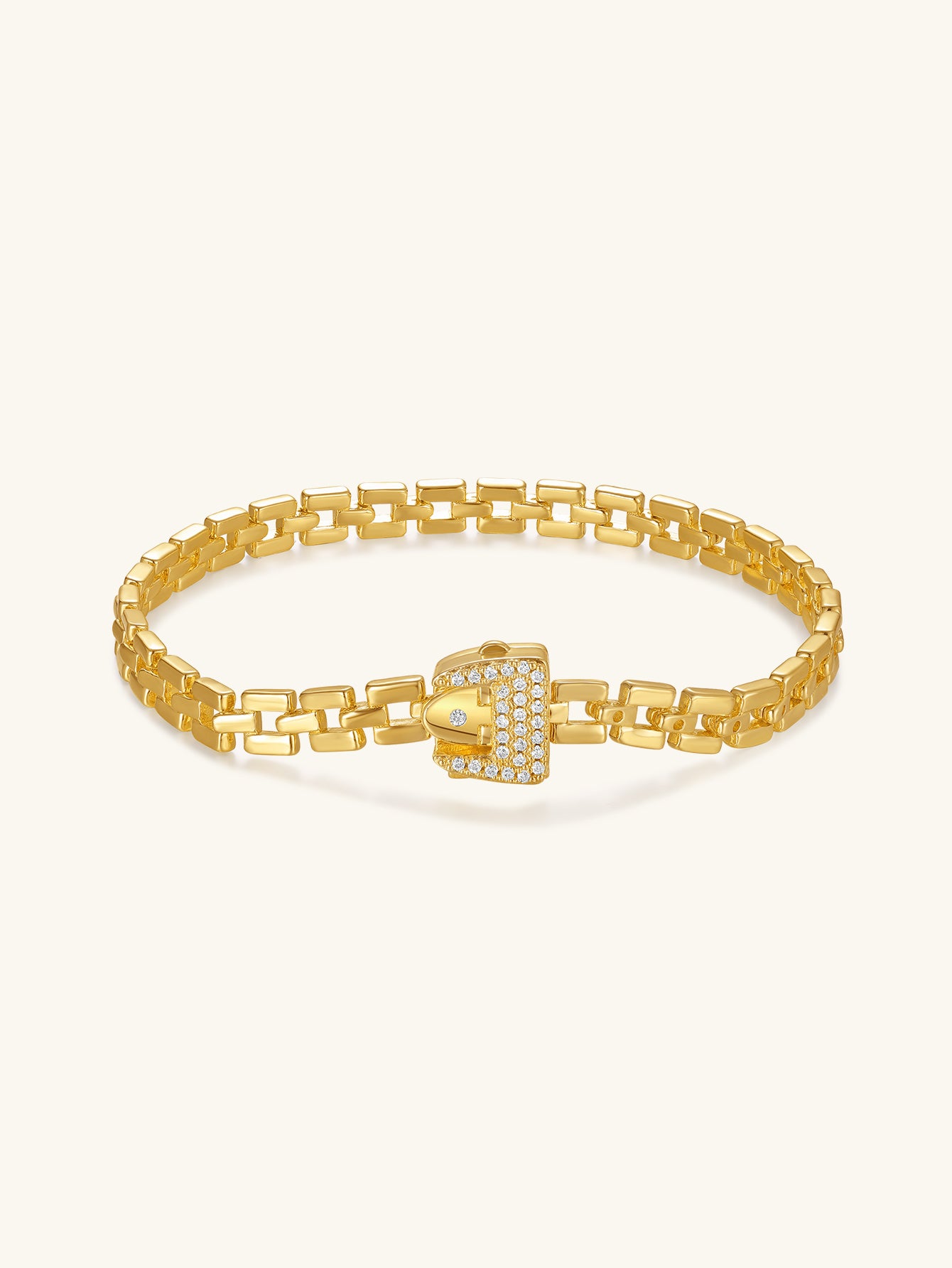 Olara S925 Chain Belt Buckle Zircon Adjustable Chain Ring-Olarajewelry