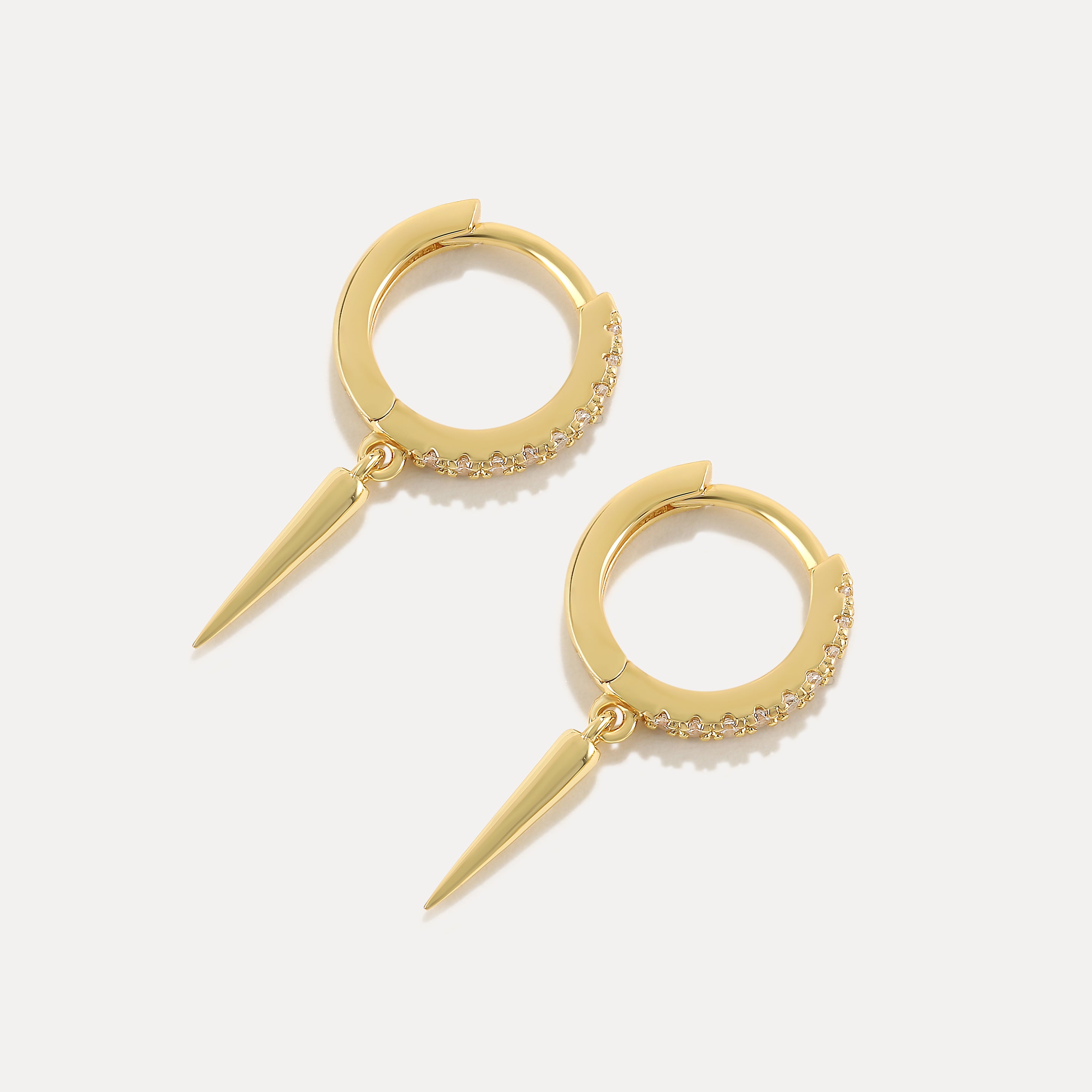 Olara 925 Sterling Silver Solid Rivet Pendant Casual Drop Earrings-Olarajewelry