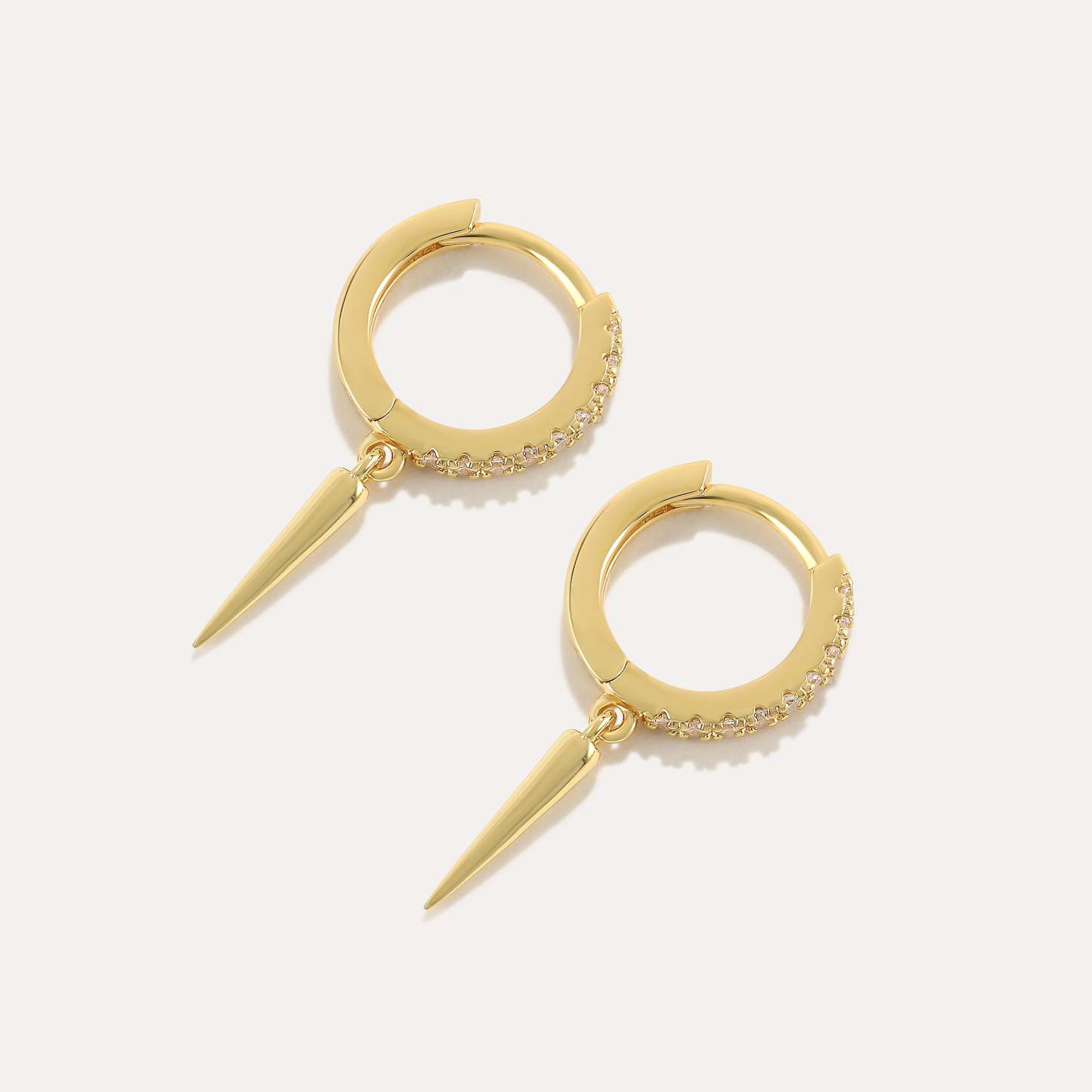 Olara 925 Sterling Silver Solid Rivet Pendant Casual Drop Earrings-Olarajewelry