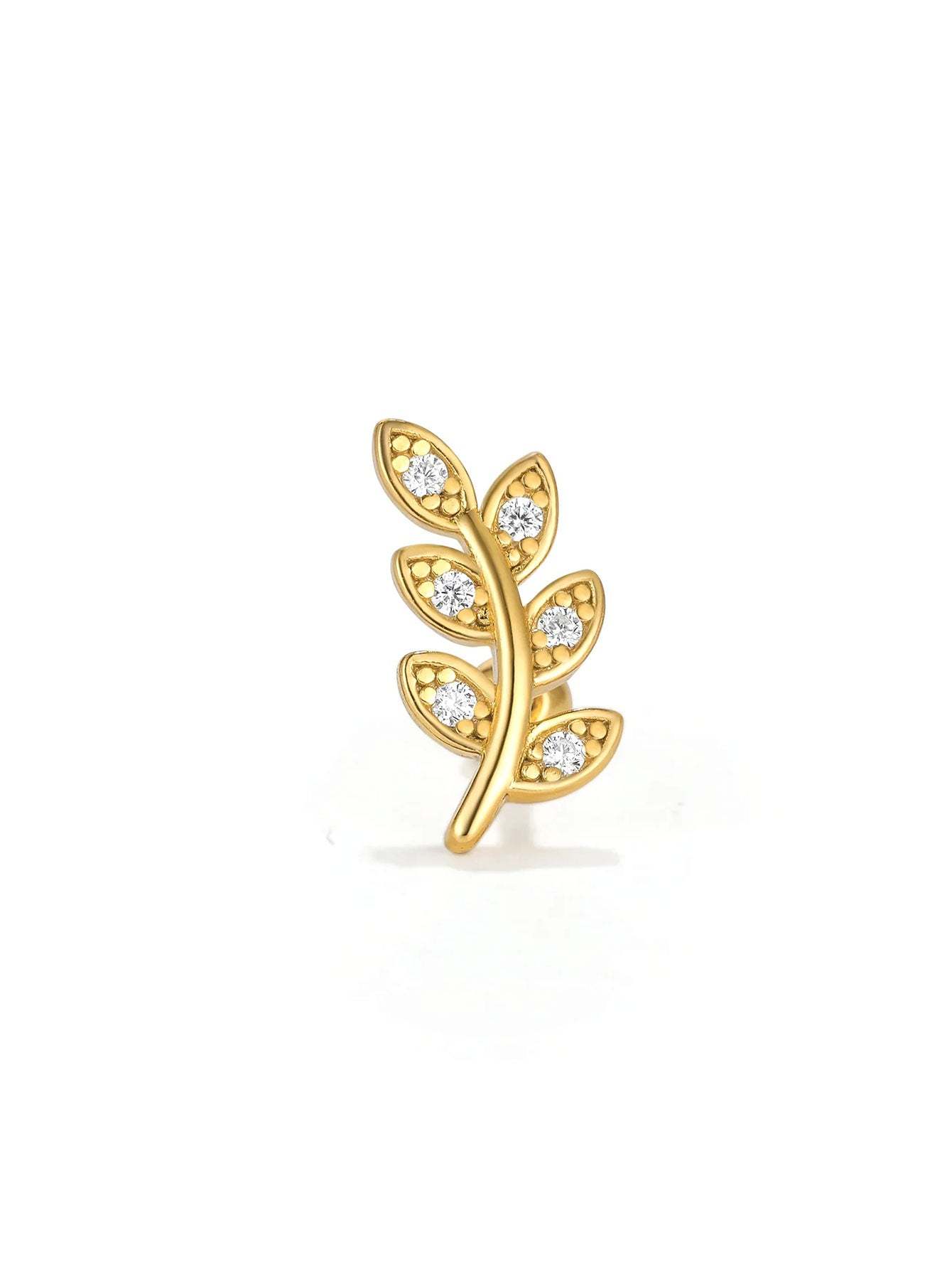 S925 Zirconia All-match Piercing Earrings-Olarajewelry