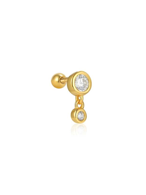 S925 Zirconia All-match Piercing Earrings-Olarajewelry