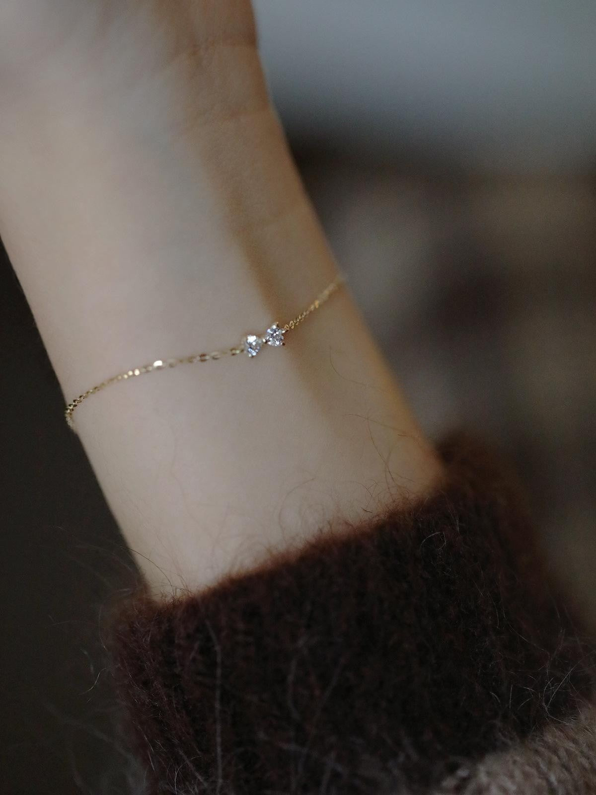 S925 Pavé Bow Bracelet-Olarajewelry