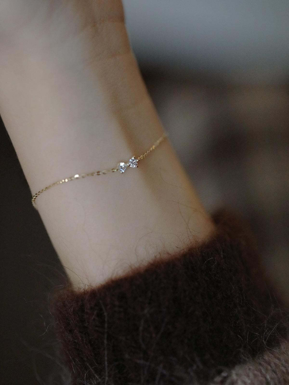 S925 Pavé Bow Bracelet-Olarajewelry
