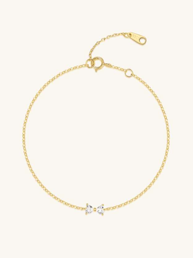 S925 Pavé Bow Bracelet-Olarajewelry