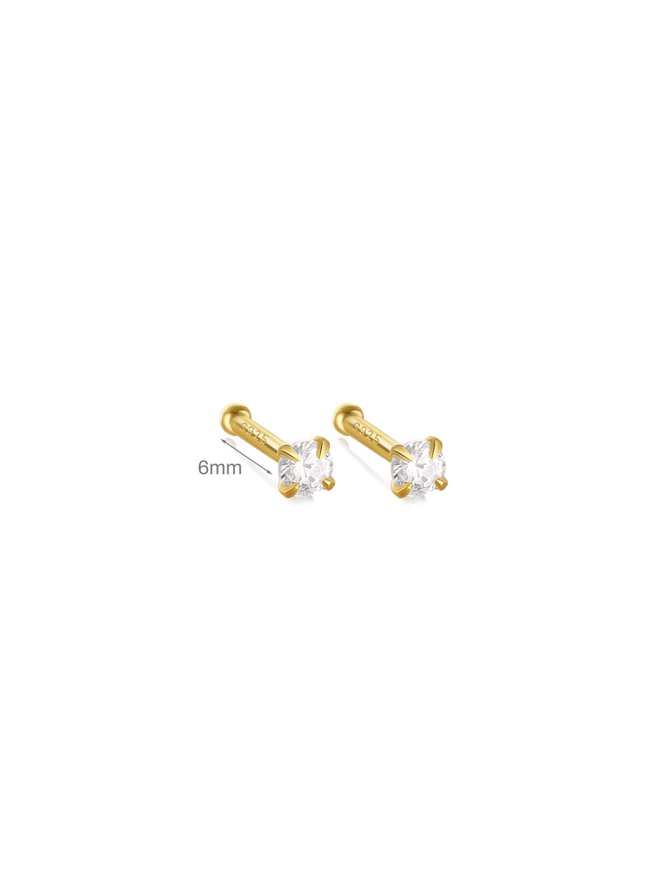 S925 Minimalist Multi Size Piercing Earring-Olarajewelry