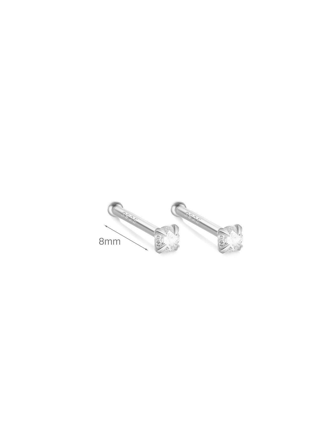 S925 Minimalist Multi Size Piercing Earring-Olarajewelry