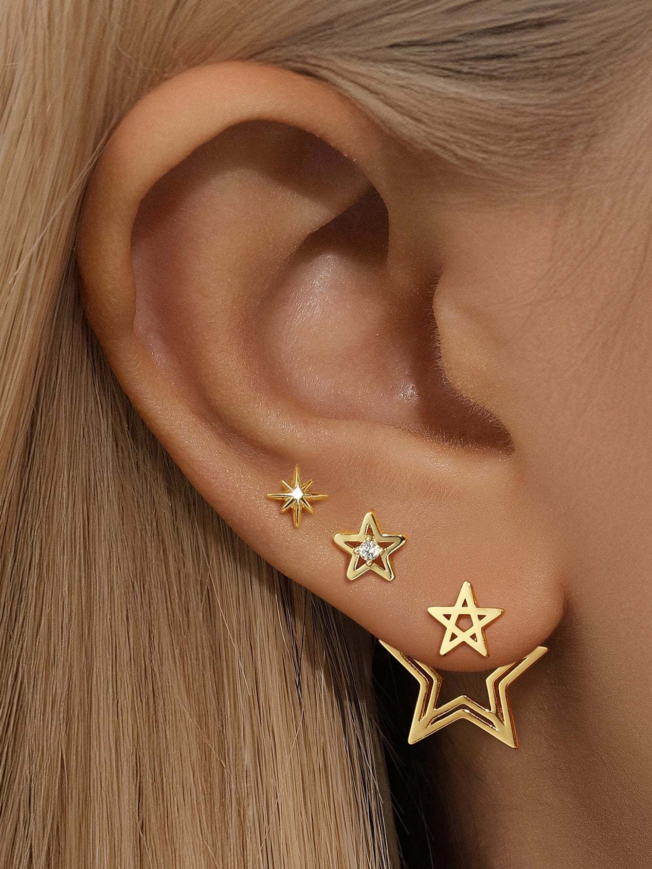 Elegant Star Stud Earring Series-Olarajewelry