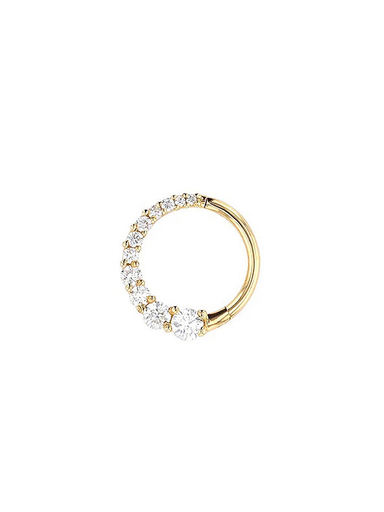 S925  Crystal Zircon Ear Ring Hoop 8MM-Olarajewelry