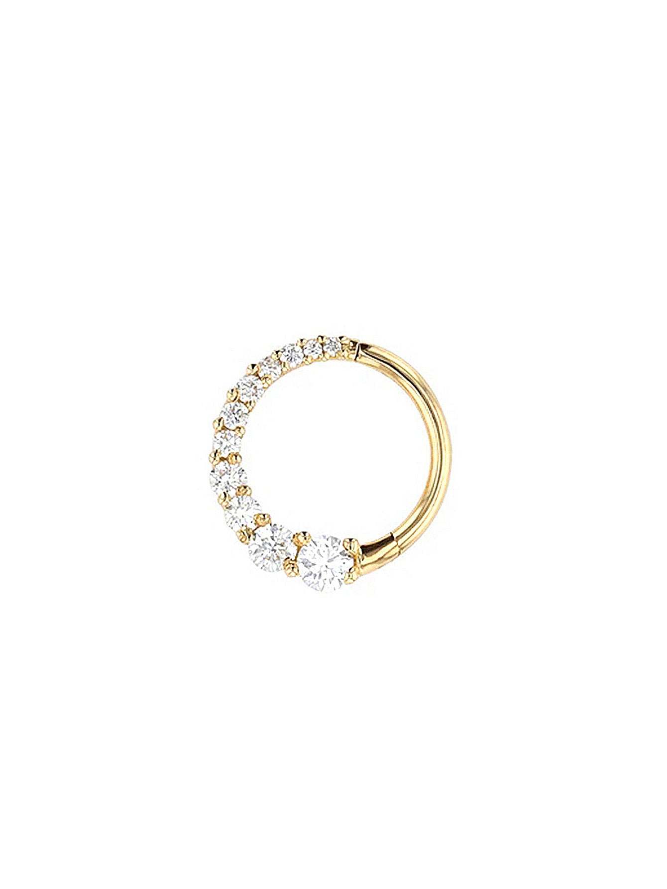S925  Crystal Zircon Ear Ring Hoop 8MM-Olarajewelry