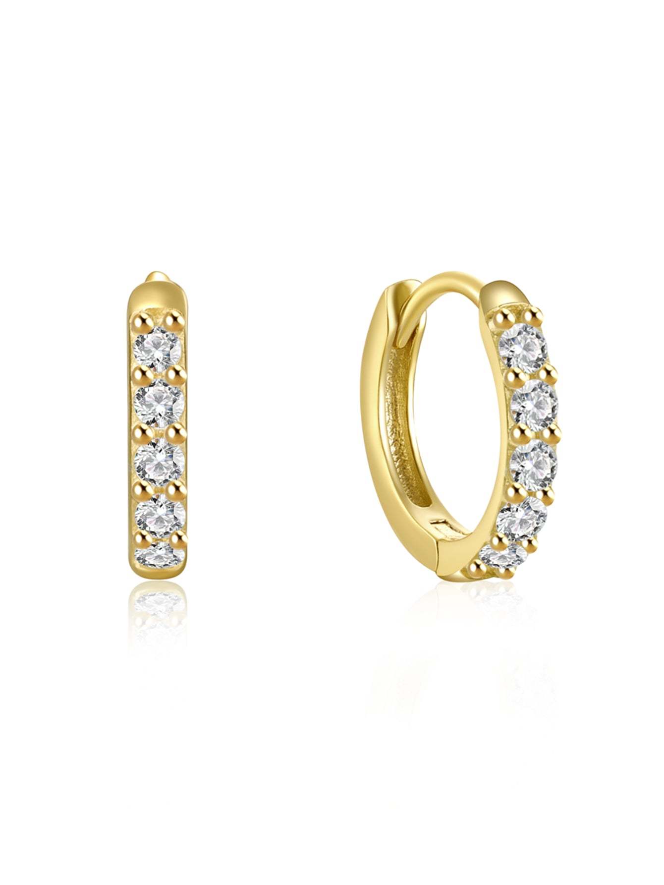 S925 Zirconia All-match Piercing Earrings-Olarajewelry