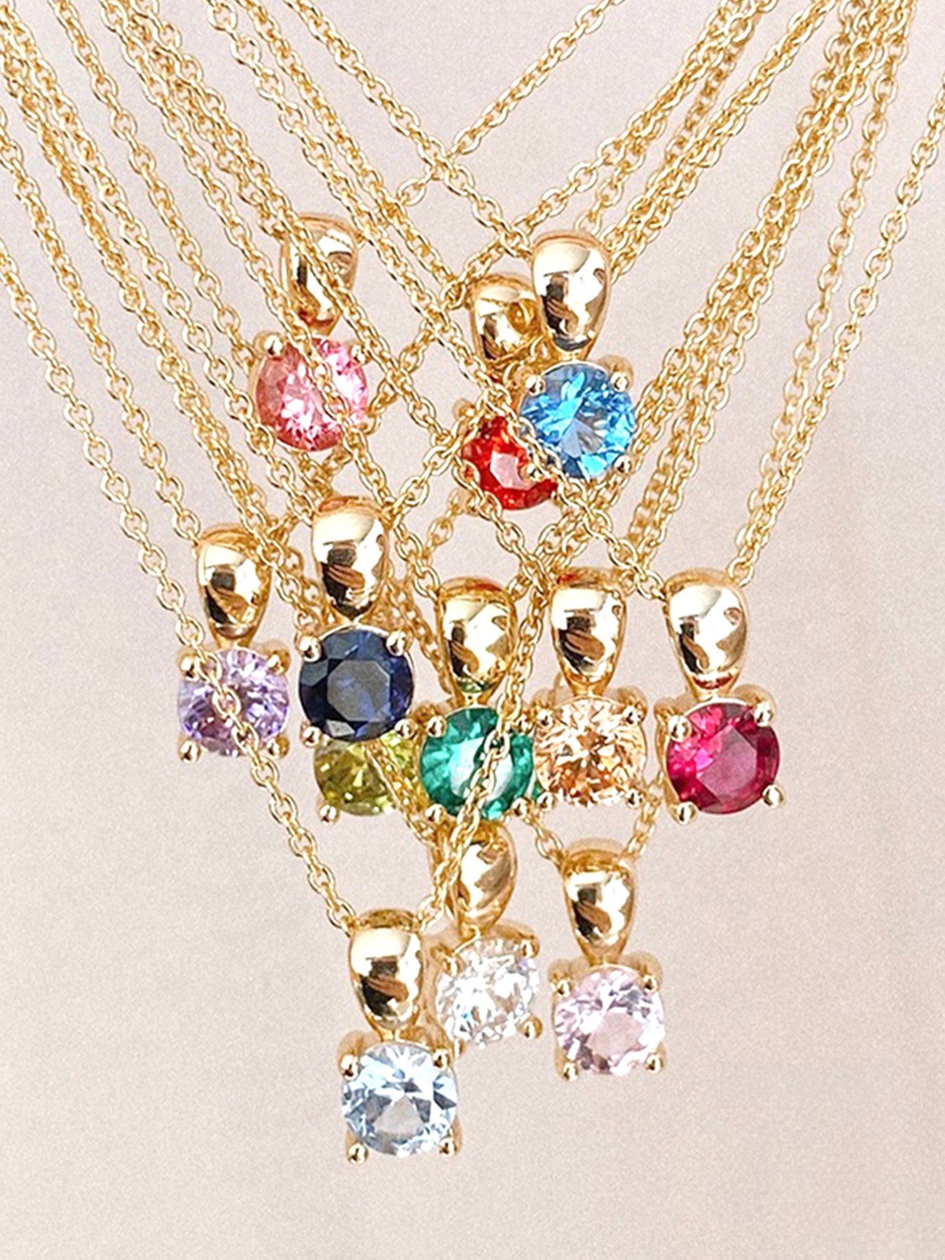 S925 Classic Colored Zirconia Necklace-Olarajewelry