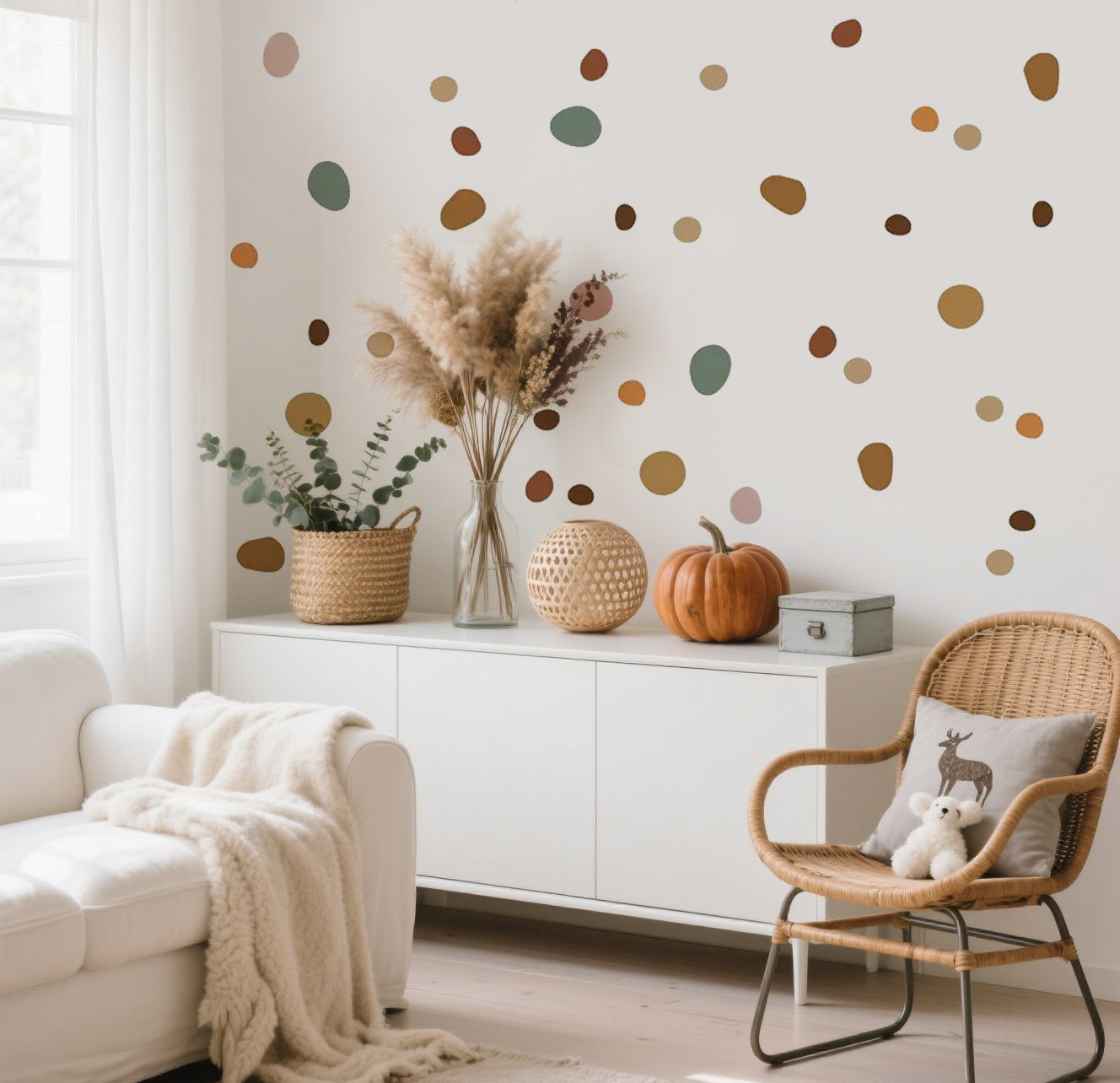 Irregular Polka Dots Nursery Wall Stickers
