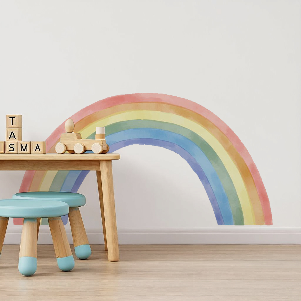 Large Rainbow Nursery Wall Sticker Decal