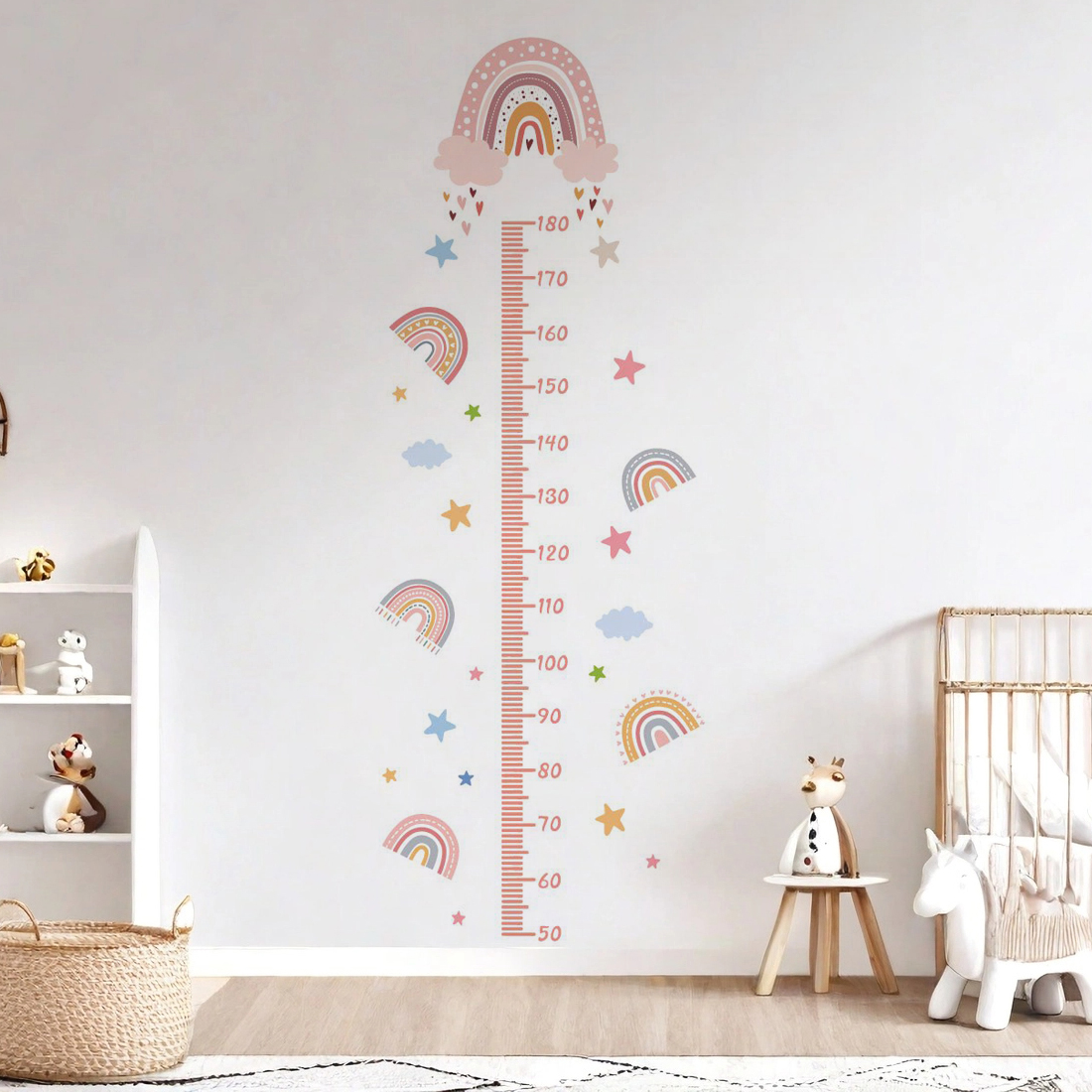 Height Chart Wall Sticker - Dreamy Rainbow