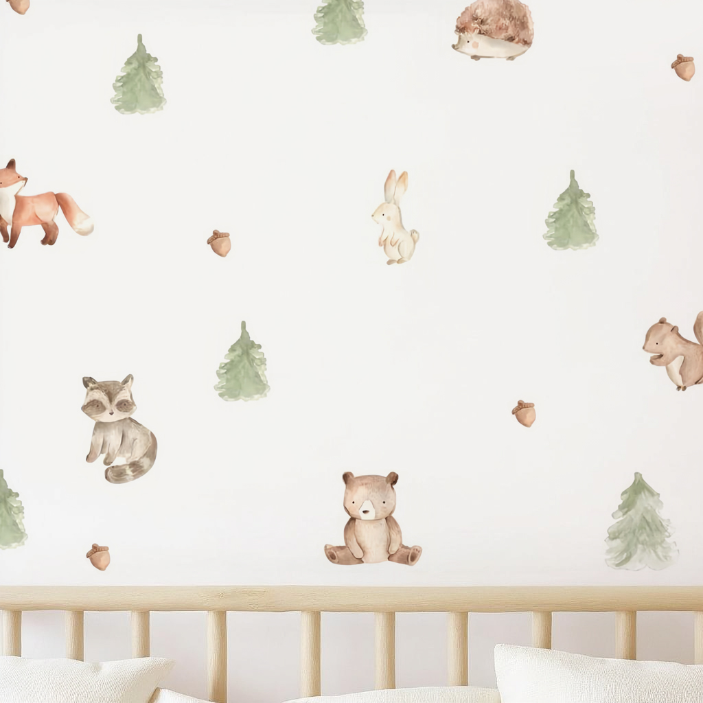 Woodland Forest Animals Nursery Wall Stickers