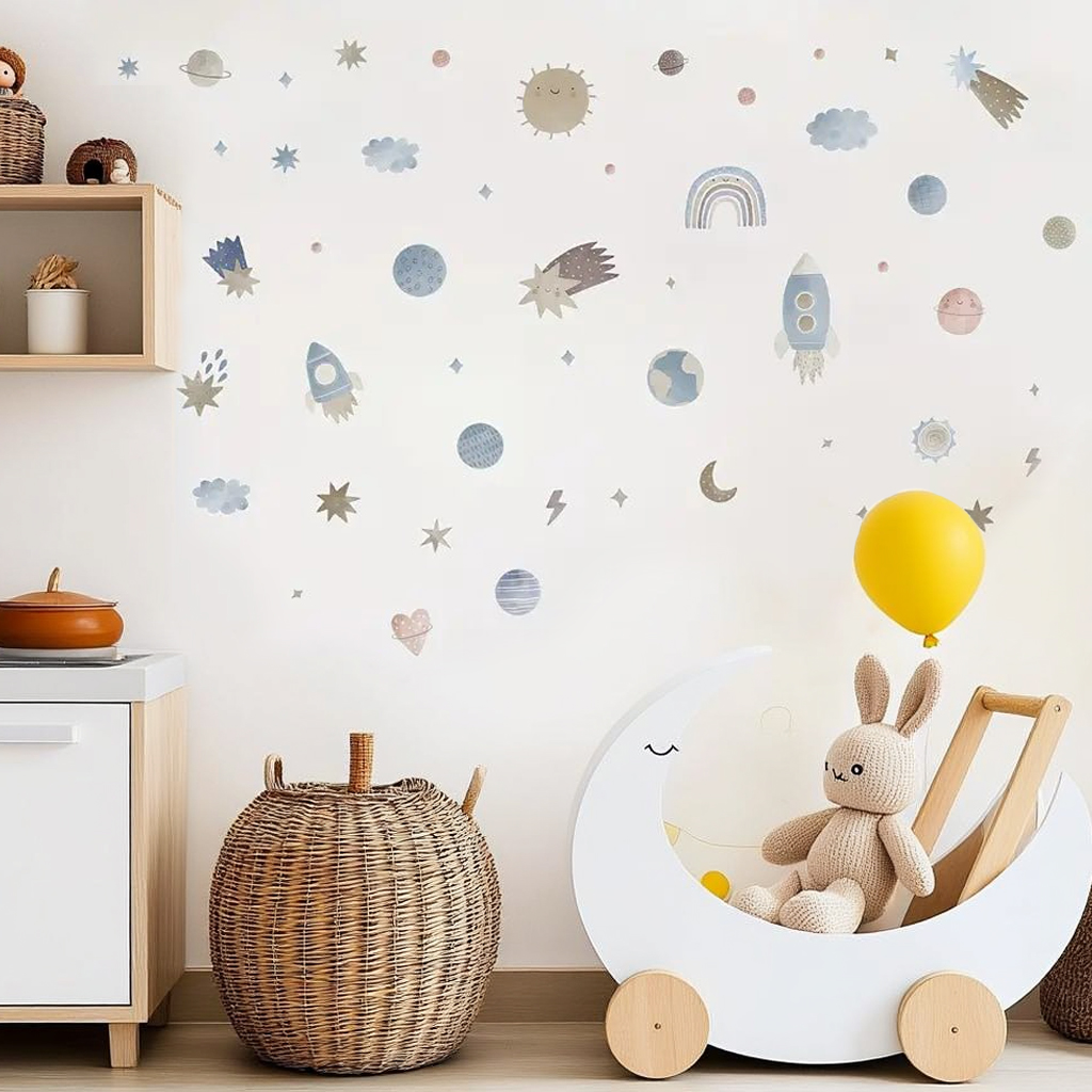 Mini Space Nursery Wall Stickers