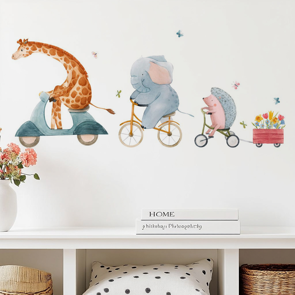 Animal Adventure Nursery Wall Stickers